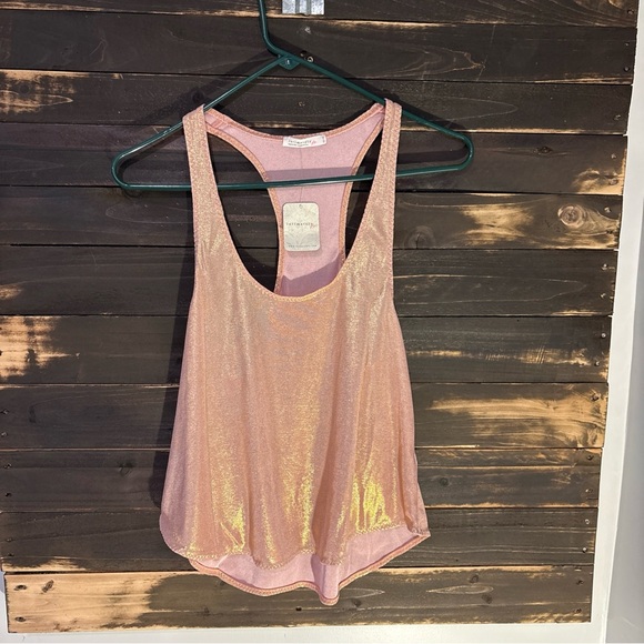 Free People Tops - NWT Free People Intimately Free Size XS Shimmery Peachy Pink Racerback Top Tank